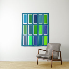 Tapiz Ladrillos de color (azul/verde)