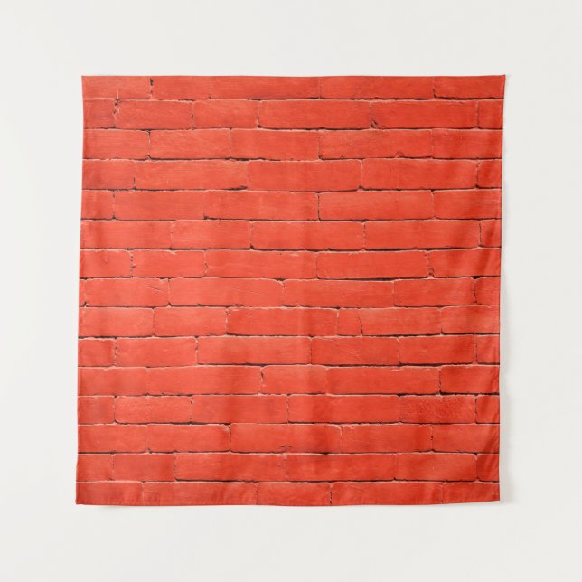 Tapiz Ladrillos rojos en la pared de ladrillos (Anverso)