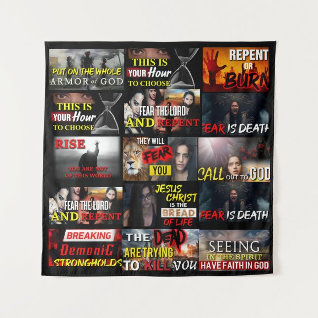 Tapiz Laila de Jesucristo Fe & Warmth Throw Blanket (Anverso)