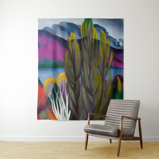 Tapiz Lake George White Birch | Georgia O'keeffe | (In situ)