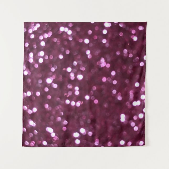 Tapiz Lámparas abstractas rosadas y desenfocadas por bok (Anverso)