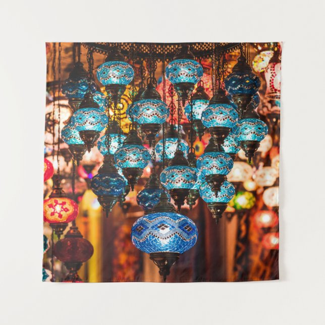 Tapiz Lámparas turcas tradicionales hechas a mano en el  (Anverso)