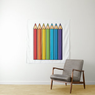 Tapiz Lápices de colores arcoiris