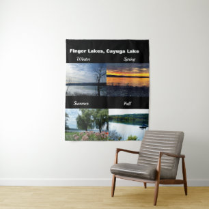 TAPIZ LAS CUATRO TEMPORADAS EN EL LAGO DE CAYUGA