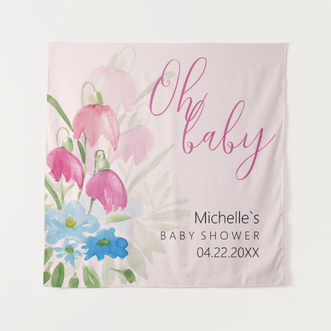 Tapiz Las Flores De Primavera Coloridas Únicas (Anverso)