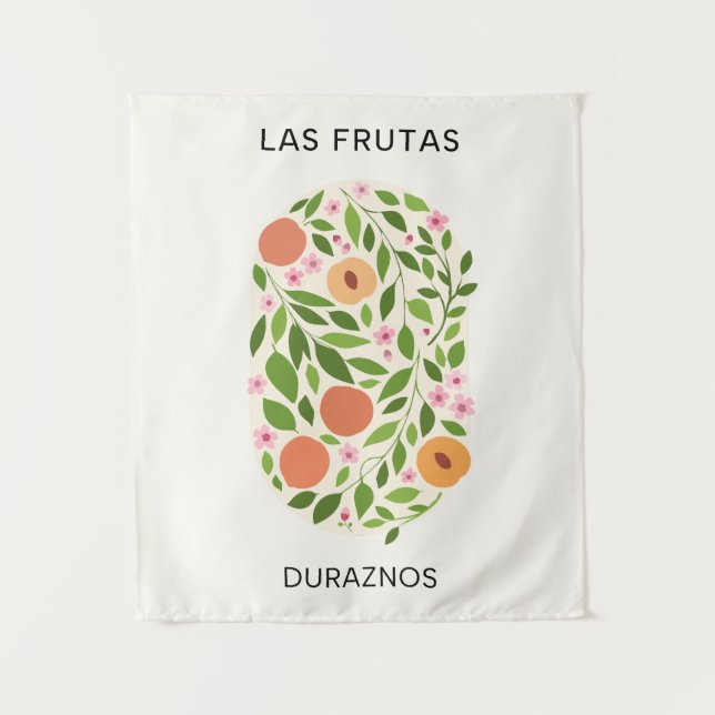 Tapiz Las Frutas: Duraznos - Mercado Peach (Anverso)