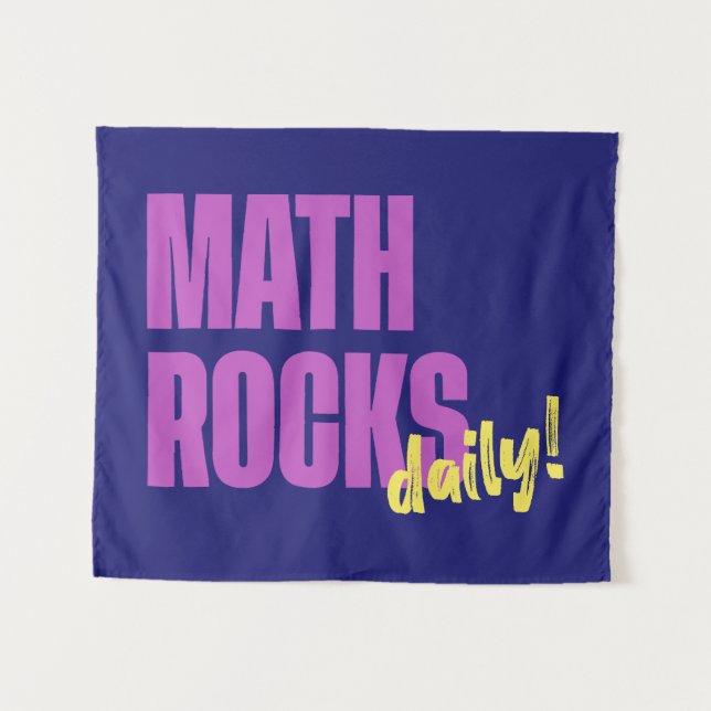 Tapiz Las Matemáticas Rocan Diario (Anverso (horizontal))