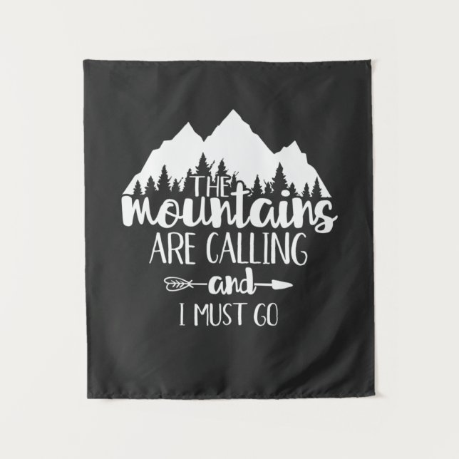 Tapiz Las montañas están llamando y debo irme (Anverso)