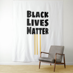 Tapiz Las vidas negras importan BLM tres franjas amarill