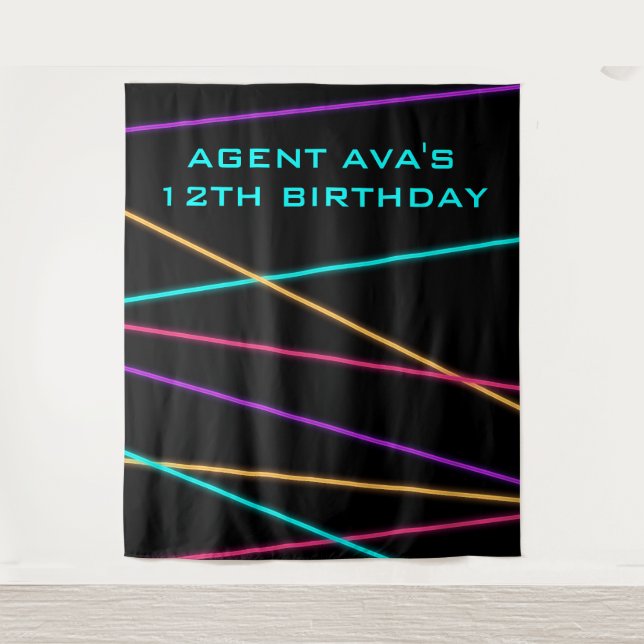 Tapiz láser Fiesta espía personalizado (Anverso)