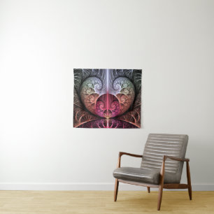 Tapiz Latido, Arte Fractal de Fantasía Surrealista Abstr