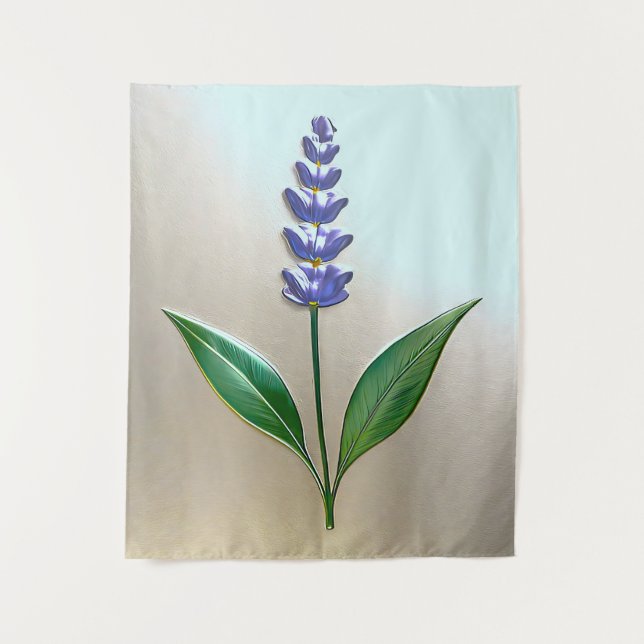 Tapiz Lavendel Blume in glänzender Eleganz (Anverso)