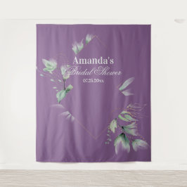 Tapiz Lavender Greenery Bridal Shower Foto Fondo