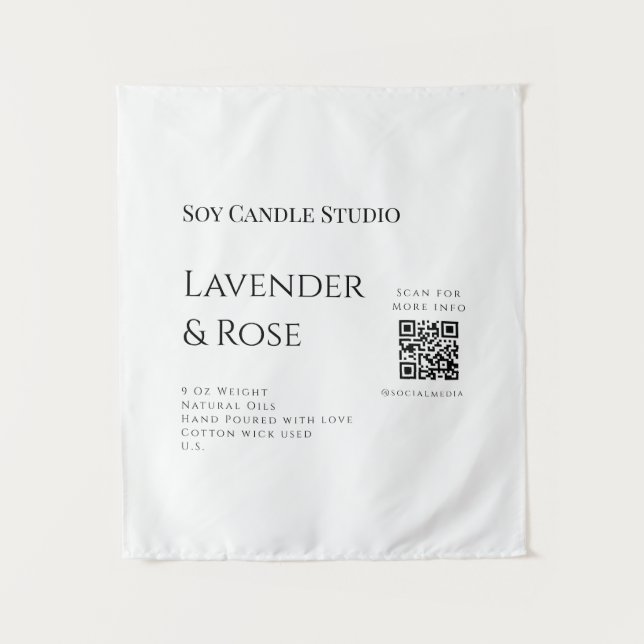 Tapiz Lavender rosa soja negocios de velas añadir código (Anverso)