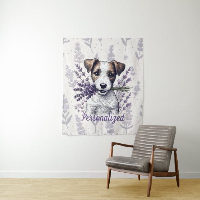 Tapiz Lavender Terrier Love (In situ)