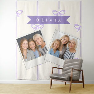 Tapiz Lazo Coquette Personalizado Nombre Estética Femeni