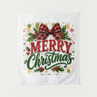 Tapiz Lazo de Cuadros Navideños