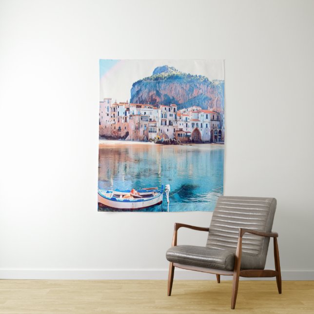 Tapiz ldp CEFALU - Sicilia - playa - panorama (In situ)