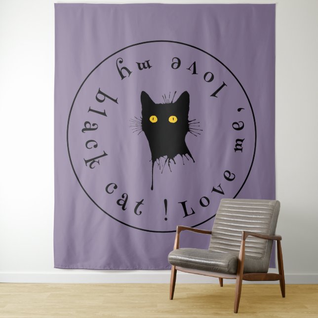 Tapiz Le Chaton Noir Me Ama Mi Amante Negro De Gato (In situ)