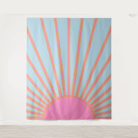 Le Soleil 02 Sol Retro Rosa Y Azul Sunshine