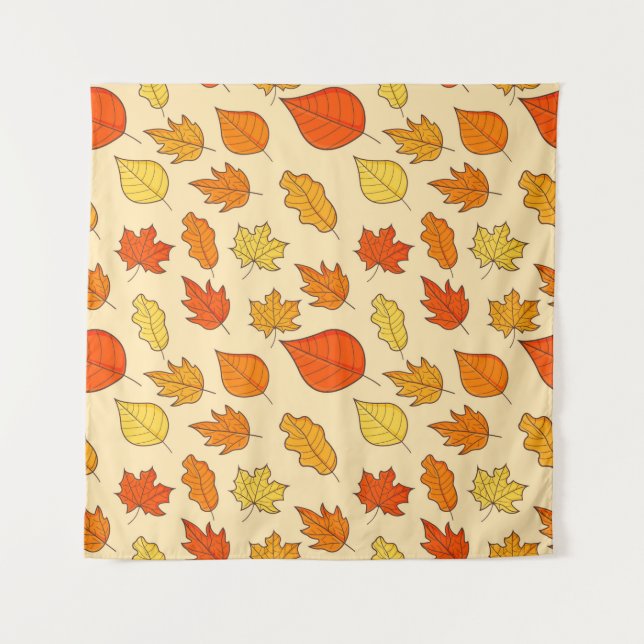 Tapiz Leaf Concept Pattern. Leaf Fall and Autumn Symbol, (Anverso)