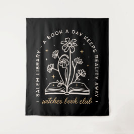 Tapiz Lector de fantasía de libros del club Witchy