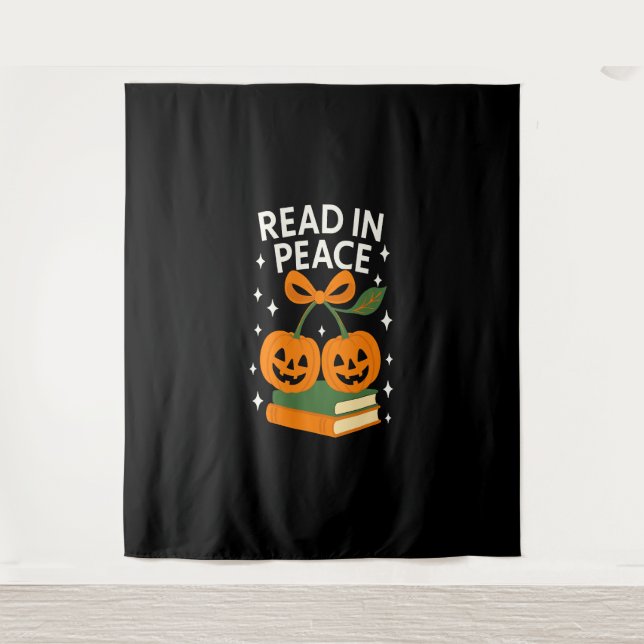 Tapiz Leer en Paz Libro Divertido de Halloween (Anverso)