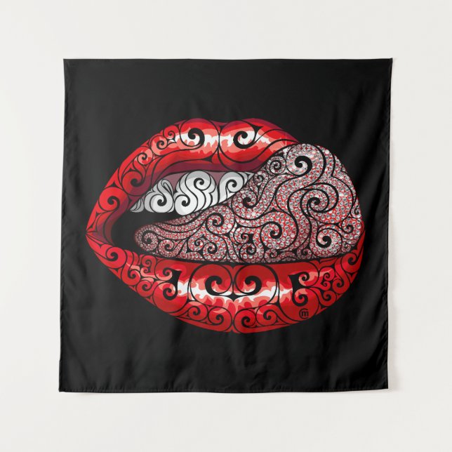 Tapiz Lengua rápida y precisa (Anverso)