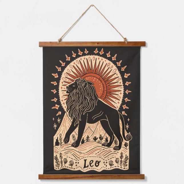 Tapiz Leo Celestial Zodiac Art (Anverso)