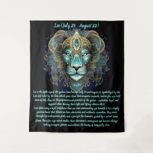 Tapiz Leo Zodiaco: Fuerza Radiante y Majestad Solar