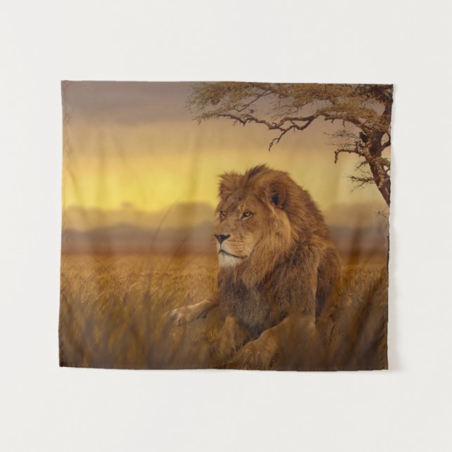 Tapiz León de Savannah (Anverso (horizontal))