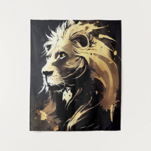 Tapiz León Naturaleza salvaje Espíritu libre Pintura de