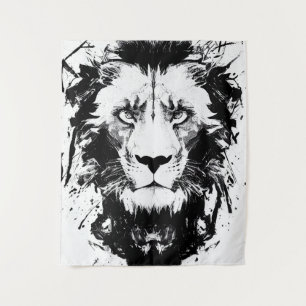 Tapiz León Naturaleza salvaje Espíritu libre Pintura de