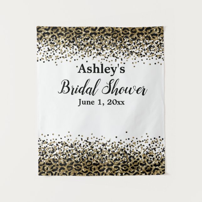 Tapiz Leopard Bridal Shower Backout Photo Booth Prop (Anverso)