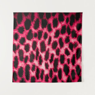 Tapiz Leopard Leather: Textura Rojo-Negro.