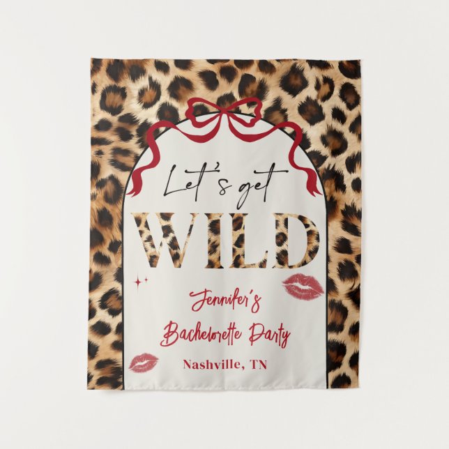 Tapiz Leopard Wildly in Love Bachelorette Weekend (Anverso)