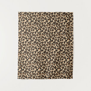 Tapiz Leopardo Print, Black, Brown, Rust and Tan