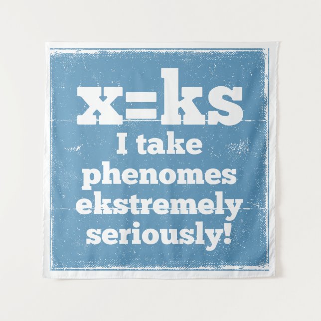 Tapiz letra x fenomas ks sonido phonics (Anverso)