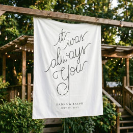 Tapiz Letras de Caligrafía Personalizadas para Bodas