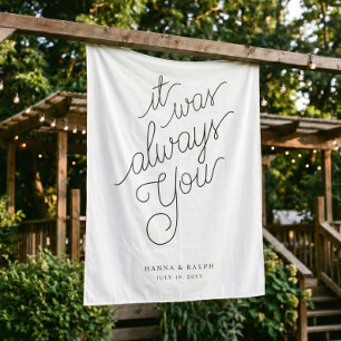Tapiz Letras de Caligrafía Personalizadas para Bodas