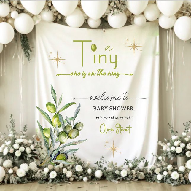 Tapiz Letrero de bienvenida A tiny one is on the way (Subido por el creador)