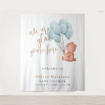 Letrero de Bienvenida de Oso Dulce para Baby Showe