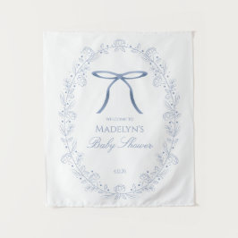 Tapiz Letrero de Bienvenida para Baby Shower de Lazos Az