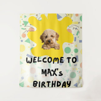 Tapiz Letrero de Bienvenida para el Primer Cumpleaños de