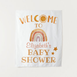 Tapiz Letrero de bienvenida Sol, Luna, Arcoiris y Estrel