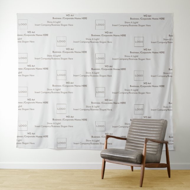 Tapiz Letrero de negocio personalizado Fondo de feria co (In situ (horizontal))