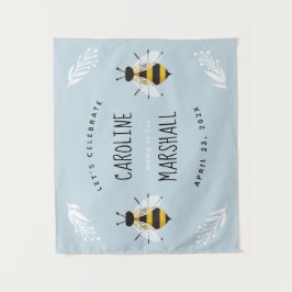 Tapiz Letrero para Baby Shower de Rustic Mama to Bee Bab