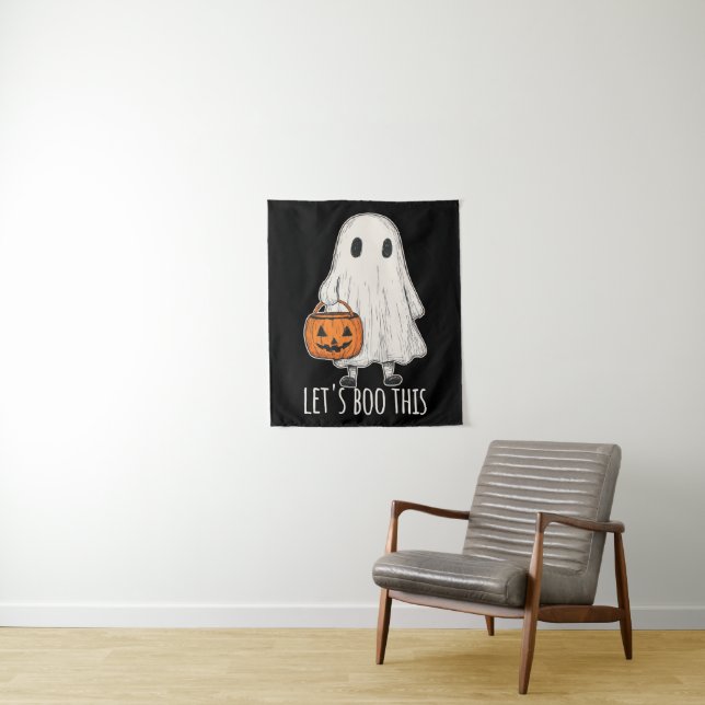 Tapiz Let's Boo This Fun Ghost Trick or Treat (In situ)