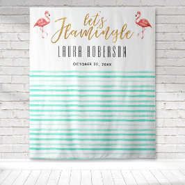 Tapiz Let's Flamingle Pink Despedida de Soltera Fondo