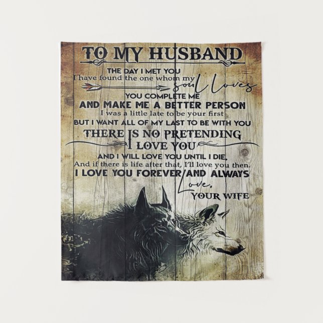 Tapiz Letter To My Husband | Love Quotes To Husband (Anverso)